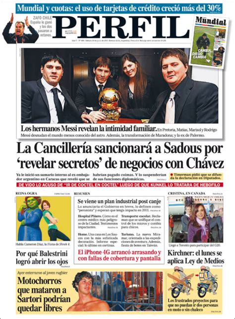 Periódico Diario Perfil Argentina Periódicos De Argentina Edición