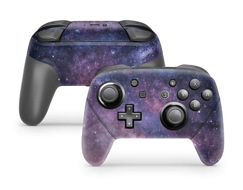Purple Galaxy Nintendo Switch Pro Controller Skin Stickybunny