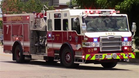 San Antonio Fire Dept Engine 7 Responding Youtube