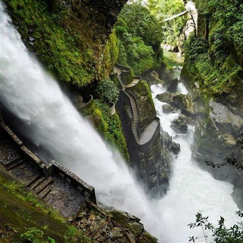 Pailon Del Diablo Waterfall Baños Ecuador Photo By Michael French