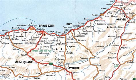Rize Map Turkey