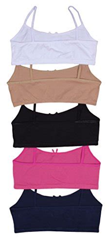 Sweet And Sassy Girls 10 Pack Cotton And Spandex Crop Training Bra Assortment 3 Large 14 16