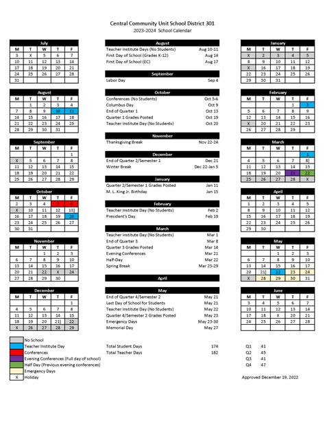 Central School District 301 Calendar 2024 And 2025