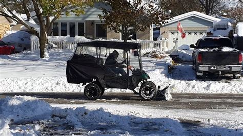 Golf Cart Snow Plow 2019 Youtube