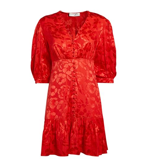 sandro floral jacquard mini dress harrods ae