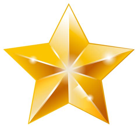 Gold Star Png Vector