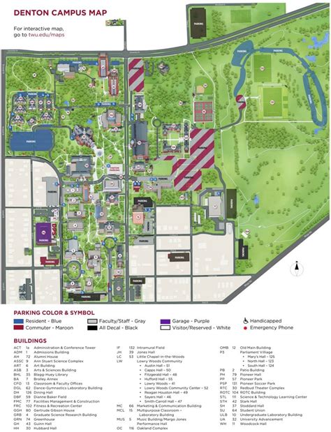 Texas Womans University Campus Map