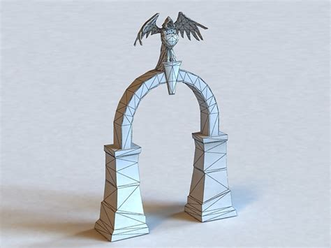 Medieval Stone Arch 3d Model 3ds Max Files Free Download Modeling