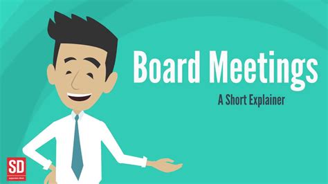 Board Meetings A Short Explainer Youtube