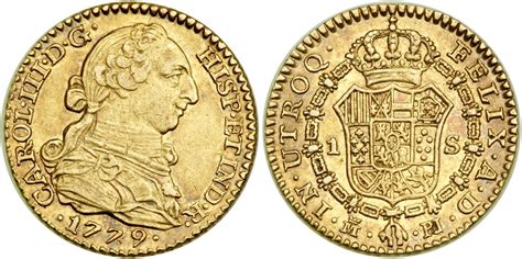 1 Escudo 1779 Spain Gold Charles Iii Of Spain 1716 1788 Prices And Values Fr 288 Km 416
