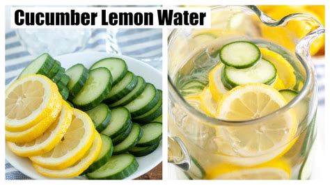 cucumber lemon water detox water youtube