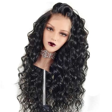 Beeos 150 360 Lace Frontal Wig Curly Human Hair Wig Bleached Knots