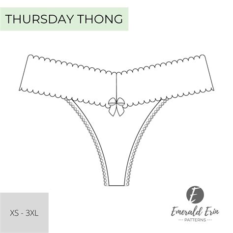 Printable Diy Thong Sewing Pattern With The Knit Waistband And Knit Legs