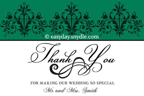 Wedding Thank You Card Wording Samples Easyday