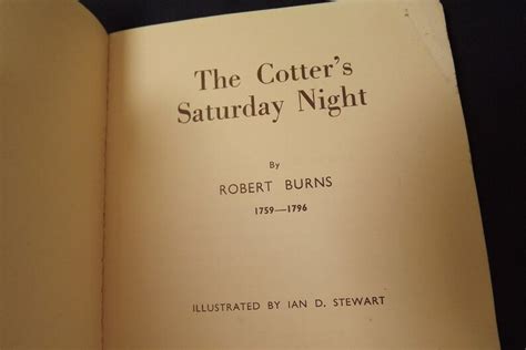 Robert Burns Book Cotters Saturday Night Poem Etsy