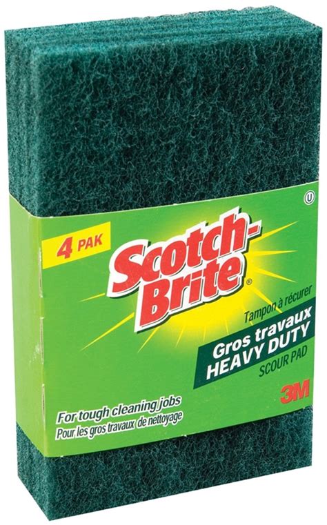 Scotch Brite Sb 411 Scouring Pad 6 In L 38 In W Green