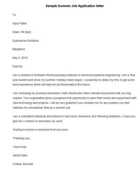 Like the application cover letter, a job seeker's prospecting cover letter is written to a company of interest. 50+ Best Free Application Letter Templates & Samples ...