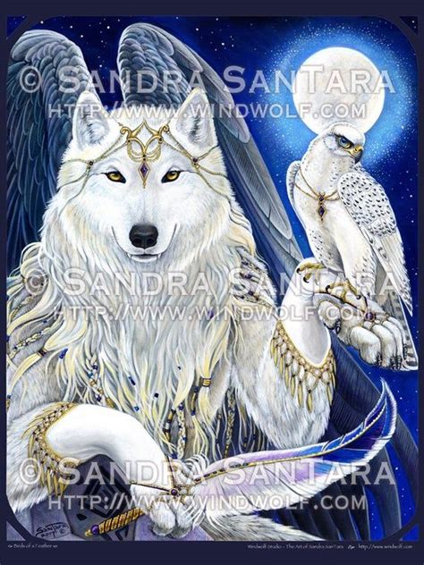 Feather Painting Feather Art Fantasy Wolf Fantasy Art Furry Art