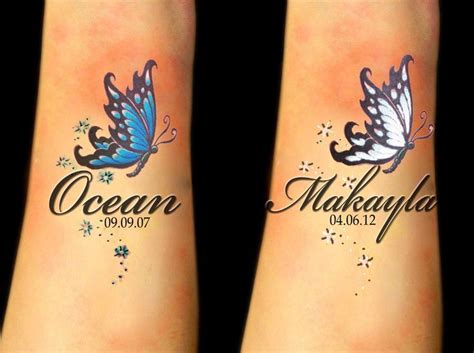 22 wonderful loving memory wrist tattoos design; Butterfly Wrist Tattoos with Names | Butterfly tattoo ...
