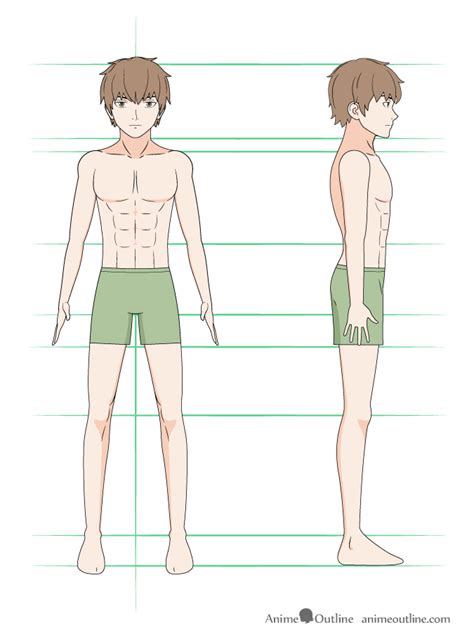 How To Draw Anime Male Body Step By Step Tutorial