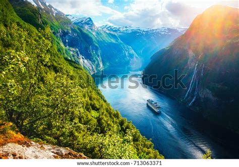 Breathtaking Norway View Sunnylvsfjorden Fjord Cruise Stock Photo Edit