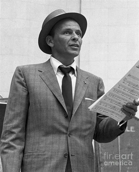 Frank Sinatra Singing Holding Sheet Photograph By Bettmann Pixels