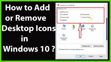 How To Add Or Remove Desktop Icons In Windows Youtube