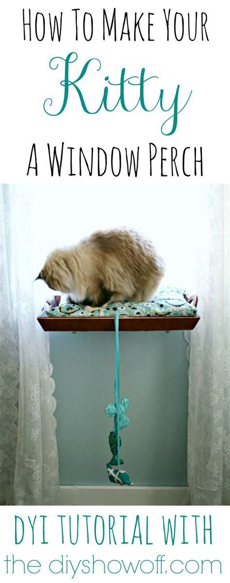 A cat ledge or cat window perch can really introduce a whole new perspective to your cats life. DIY - How to Make a Cat Window PerchDIY Show Off ™ - DIY ...