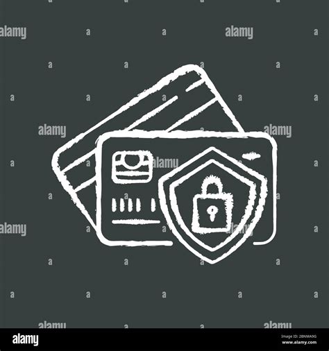 Bank Account Security Chalk White Icon On Black Background Money Fraud