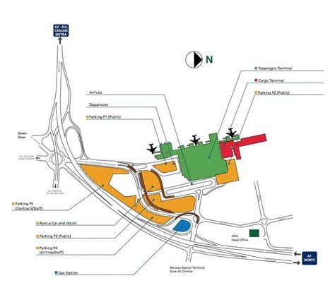 Mapa Do Aeroporto De Lisboa Terminais Aeroportu Rios E Port Es Do