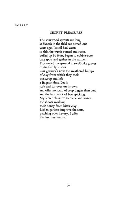 Secret Pleasures by Robert Morgan | Poetry Magazine