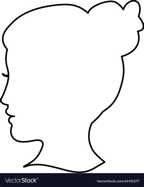 Female Head Silhouette Outline