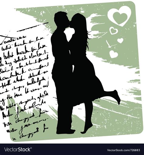 Couple Kissing Royalty Free Vector Image Vectorstock