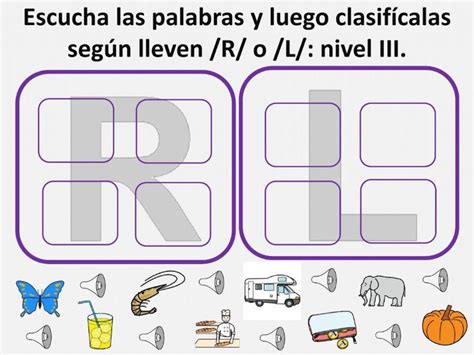 Discriminación Auditiva R L Ficha Interactiva Discriminación