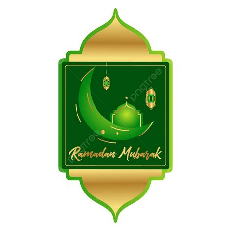 Ramadan Mubarak With Green Light Ramadan Mubarak Moon With Stars