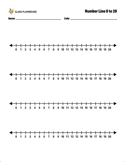 Printable Number Line 0 To 20 Summer School Math Math School Middle