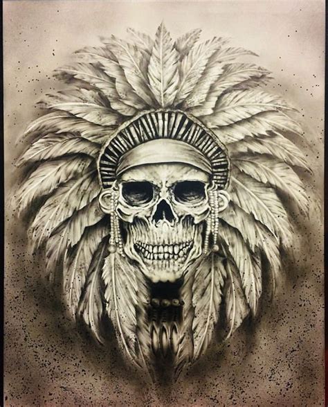 Pin By Derald Hallem On Skull Art Skull Pictures Indian Tattoo