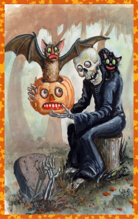 Creepy Vintage Halloween Card Vintage Halloween Cards Vintage