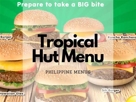 Tropical Hut Menu Philippines 2023 — Philippine Menus