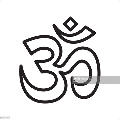 Om Symbol Outline Icon Pixel Perfect High Res Vector Graphic Getty Images