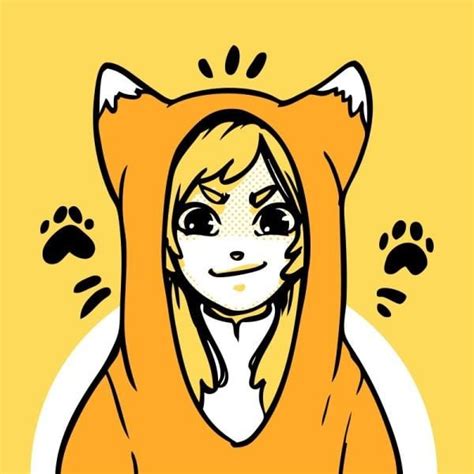 Yellow Animal Cute Girl Discord Profile Picture Avatar Template And