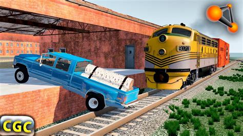Train Accidents And Crashes On Railroads Beamng Drive Youtube