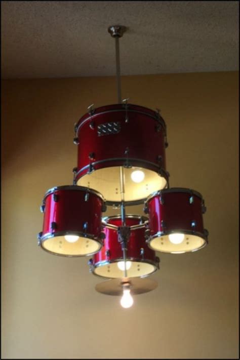 Light Up Your Home With This Unique Chandelier From An Old Drum Set