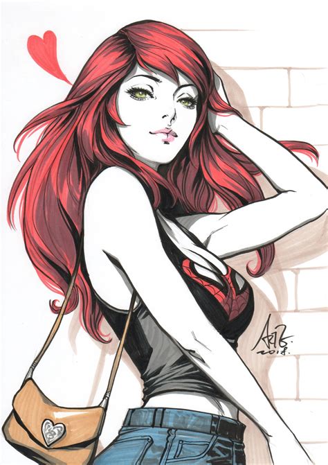Mary Jane Watson By Stanley Artgerm Lau In A Is Pin Ups Other Comic Art Gallery Room