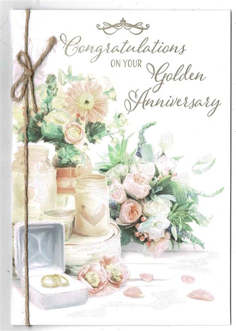 Golden Anniversary Card Congratulations On Your Golden Anniversary