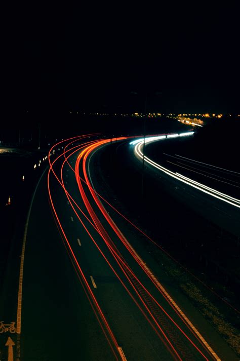 Fotos Gratis Ligero La Carretera Puente Noche Autopista
