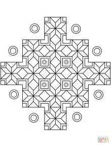 Indian Geometric Pattern Coloring Page Free Printable Coloring Pages