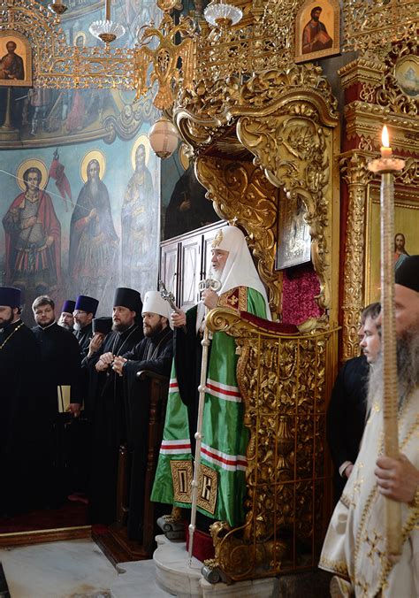 Patriarch Kirill Venerates Shrines Of The Russian Monastery Of St Panteleimon On Mount Athos