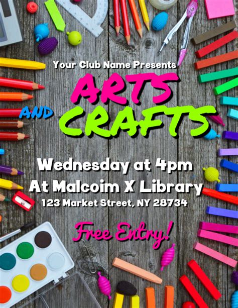 Arts And Crafts Flyer Template Postermywall