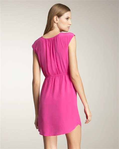 Rebecca Taylor Ruffle Dress In Pink Lyst